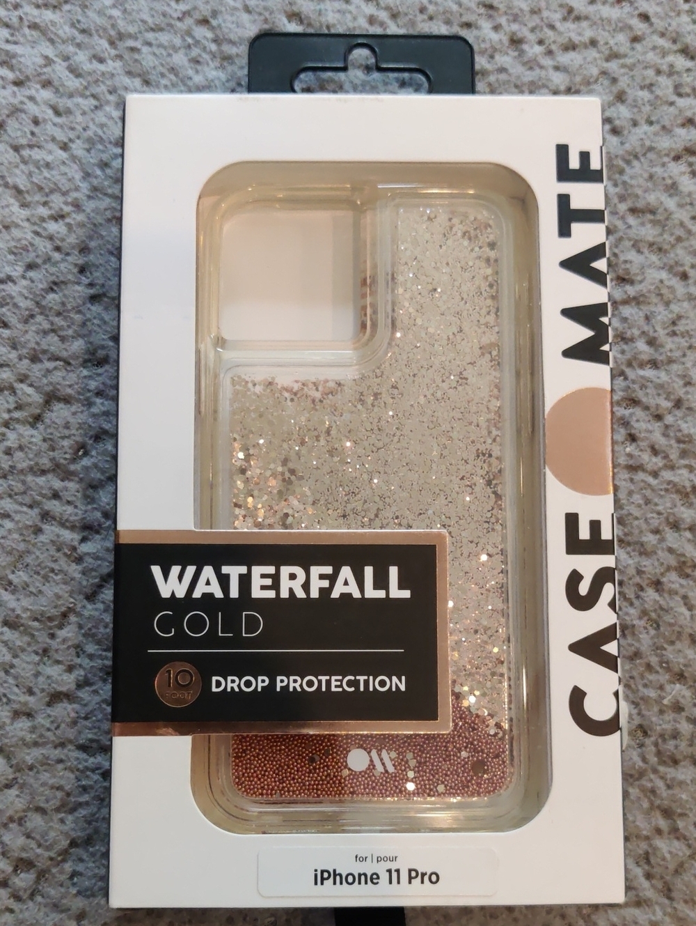 Case-Mate Waterfall Gold Glitter Liquid Case for iPhone 11 Pro - Gold